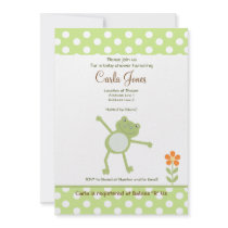 Cute Leapfrog Baby Shower Invitations 5 x 7 size