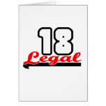 Cute, "Legal 18" design cards