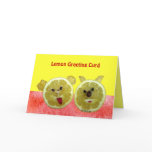 Cute Lemon Greeting Curd Card