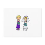 Cute Lesbian Brides Postcards