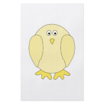 Cute Light Yellow Bird. Cartoon Chick. Custom Flyer