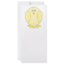 Cute Light Yellow Bird. Cartoon Chick. Full Colour Rack Card