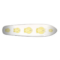 Cute Light Yellow Bird. Cartoon Chick. Custom Skate Board