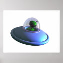 Cute Lil UFO Poster posters
