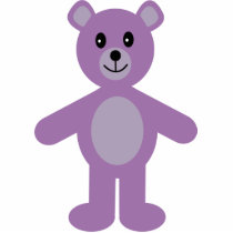 Cute lilac teddy bear hanging ornament photo sculptures