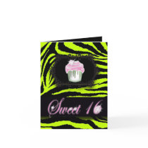 cute Lime Green Cupcake Sweet 16