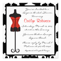 Cute Lingerie Bridal Shower Invitation