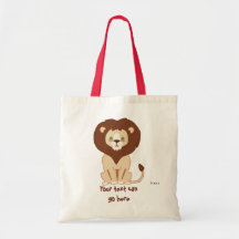 Cute Lion Tote Bags