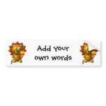 Cute lion with lollipop! bumper stickers