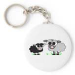 Cute Little Black Sheep and BigGray Sheep keychains