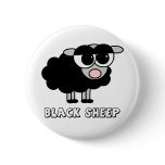 Cute Little Black Sheep Pinback Buttons