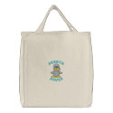 Cute Little Blue Penguin, PENGUIN POWER embroidered bags