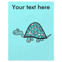 Cute little blue turtle