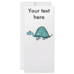 Cute little blue turtle rack cards