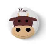 Cute little brown cow pin buttons
