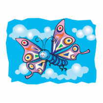 cute little butterfly in the sky acrylic cut outs