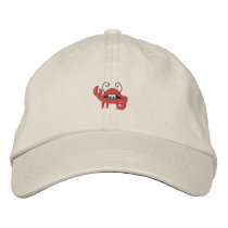cute little crab embroidered baseball cap