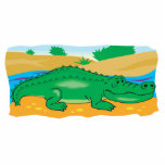 cute little crocodile photo sculptures