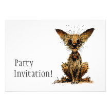 Cute Little Dog Personalized Invite