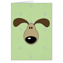 Cute Little Doggy Face Greeting Card