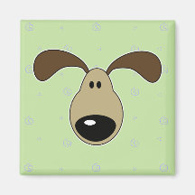 Cute Little Doggy Face Refrigerator Magnet