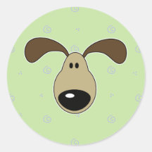 Cute Little Doggy Face Sticker