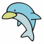 cute little dolphin photo sculptures