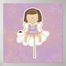 Cute Little Flower Fairy Girl Posters