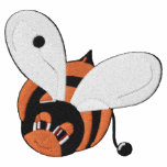 Cute Little Flying Bumble Bee Embroidered embroidered shirts