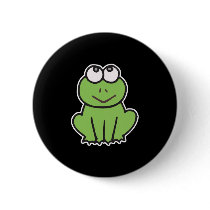cute little froggy frog pinback button
