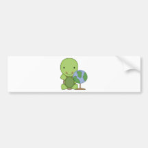 cute little geography turtle bumper stickers