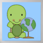 cute little geography turtle posters