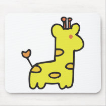 cute little giraffe mouse pad