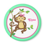 Cute Little Girl Monkey magnets