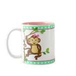 Cute Little Girl Monkey mugs