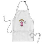 Cute little girl with A plus grade aprons