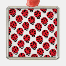 cute little goofy ladybug with lots of spots ornament
