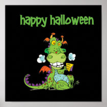 Cute little Green Halloween Dragon