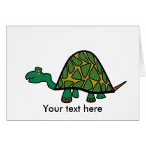 Cute little green turtle