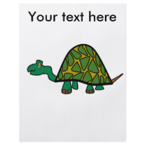 Cute little green turtle