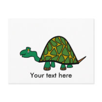 Cute little green turtle