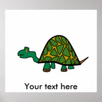 Cute little green turtle