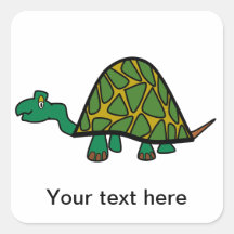 Cute little green turtle sticker