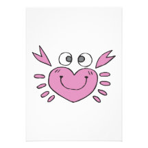 cute little heart crab custom announcement