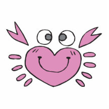 cute little heart crab cut outs