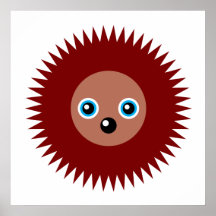 Cute little hedgehog print