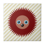 Cute little hedgehog ceramic tile