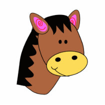 Cute Little Horse Face Photo Cut Out