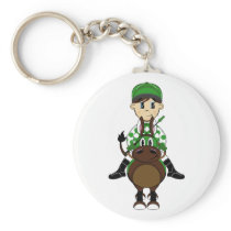 Cute Little Jockey Keychain