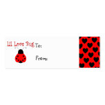 Cute Little Love Bug Heart Ladybug Gift Tag Business Cards